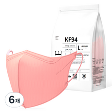 다나마스크 다나 오브 뷰티라인 새부리형 마스크 대형 KF94, 30개입, 6개, NO 5 체리 끌레르