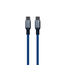 iLeco Type-C-C 超耐用快充線 QC 4.0 + PD 45W 1.2M Android雙種類快充支援, 藍色, 1盒