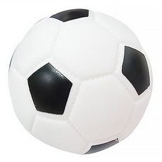 寵物星樂園 寵物發聲玩具足球 小型犬適用, 小, 足球 黑色 + 白色, 1個