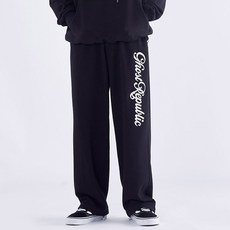 ghostrepublic 兒童Cursive 1984刺繡寬版運動褲 JLP-J644