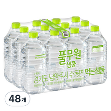 풀무원샘물 생수 무라벨, 1L, 48개