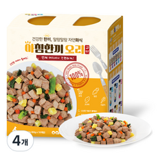 오아오 전연령 강아지 아침한끼 큐브 화식 습식사료, 오리, 600g, 4개
