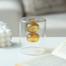 Haru Gonggan 夏日微風透明玻璃室內裝飾花瓶, 咖啡