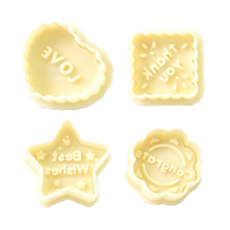 4款餅乾壓模, LOVE+THANK YOU+BEST WISHES+CONGRATS, 1組