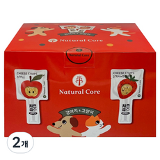 네츄럴코어 반려동물 치즈춥스 30p, 혼합맛(딸기/사과/치즈), 480g, 2개