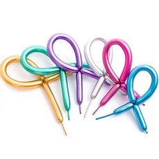 Maket Gamseong 魔術金屬長條氣球, 100個, 混合顏色