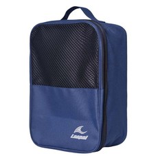 Loopal 路寶 鞋袋 最大可裝下US13鞋款(31cm) 雙層拉鍊 大容量分層設計, 藍/銀色, 1個