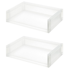MUJI 無印良品 PP收納架 37 x 26 x 9cm, 白色 PP 收納架, 2個