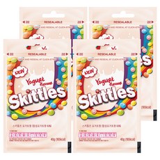 Skittles 彩虹糖 優格口味, 4包, 40g