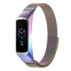 루아러블 갤럭시 핏2 밀레니즈 자석 마그네틱 메탈 스트랩, 레인보우, 1개