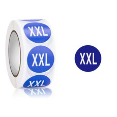 Dblue 服裝尺寸標籤貼紙 XXL, 500個