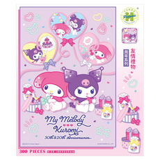 HUNDRED PICTURES 百耘圖 My Melody & Kuromi 美樂蒂&酷洛米 拼圖 周年系列友情禮物 適合3歲以上兒童, 300片, 1盒