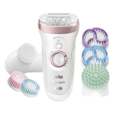 BRAUn 百靈 智淨Spa美體刀 附潔膚儀 白色, SES9970, 電動除毛機