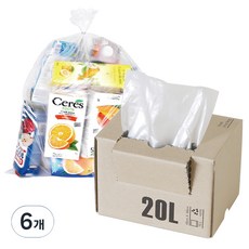 담다비닐 이지롤 분리수거용 쓰레기봉투 70p, 20L, 6개