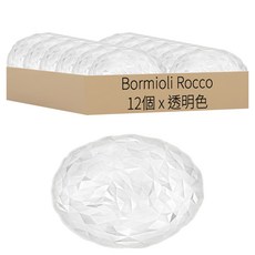 Bormioli Rocco 鑽石玻璃橢圓盤 12個, 透明色, 1組