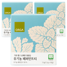 올가홀푸드 유기농 페퍼민트티, 1.3g, 10개입, 3개