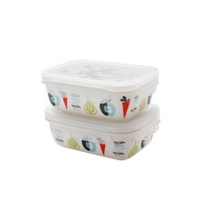 ZEN 런치 ISAK 직사각 밀폐용기 400ml 2p 세트, 1세트, 단품