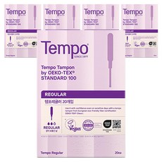 템포 오리지널 탐폰, 레귤러, 20개입, 5개