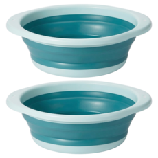 蘿林嚴選 摺疊水盆 410g 2個, 顏色隨機