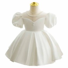 Edgeland 女童珍珠領透膚洋裝