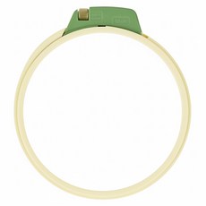 Clover 可樂牌 刺繡框 18cm, 米白色 + 綠色, 1個