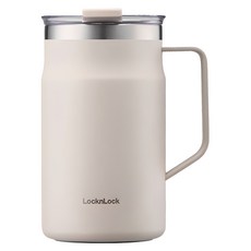 LocknLock 樂扣樂扣 都會馬克咖啡杯, 象牙白, 600ml, 1個