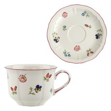 빌레로이앤보흐 쁘띠플로어 블랙퍼스트컵 + 소서, 1세트