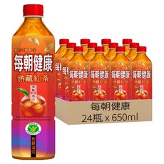 每朝健康 熟藏紅茶 無糖, 24入, 24瓶, 650ml