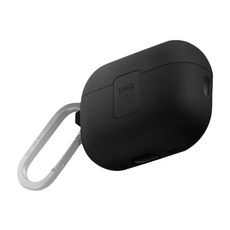 UNIQ Clyded 卡扣式雙料保護套 附登山扣, AirPods Pro 2適用, 黑色, 1組