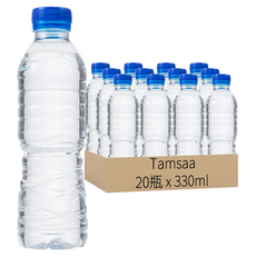 Tamsaa 無標籤天然水, 330ml, 20瓶