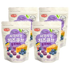 Bebest 初嚐香脆起司方塊, 藍莓, 16g, 4個