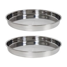 MIKA HOUSE 橘之屋 不銹鋼圓托盤 淺 2個, 圓盤, 1組