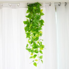 Gomji 室內裝飾人造藤蔓綠茶葉, 單一顏色, 2個