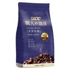 ucc 職人的珈琲 金質經典咖啡豆, 咖啡豆(無研磨), 400g, 1包
