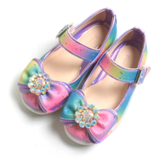 FROMBEBE 女童 Ciel 彩虹 LED 瑪莉珍懶人鞋