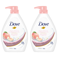 多芬 桃悅水透滋養柔膚沐浴露，滋潤保濕，水嫩柔滑, 1L, 2件