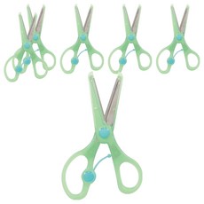 KUTSUWA 兒童安全彈力剪刀 SS117GR 薄荷綠, 6個