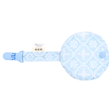 in Blooom 印花樂 奶嘴夾布套組 - 100%棉, 薄霧藍, 1組