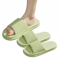 EXTER 簡易靜音情侶室內拖鞋 辦公室客廳拖鞋, 淺綠色, 2個