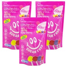 카라멜세르단 쎄르당 슈가프리 무설탕 볼롤리팝 막대사탕, 150g, 3개