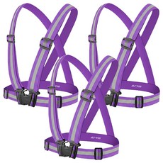 X밴드 안전 반사조끼 퍼플, 3개