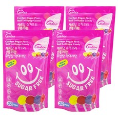 카라멜세르단 쎄르당 슈가프리 무설탕 볼롤리팝 막대사탕, 150g, 4개