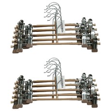 奈米防滑無痕褲架, 31*5.5cm, 強力夾勁, 防水防鏽, 乾濕兩用, 加粗加厚, 經久耐用, 10個, 杏色, 2組