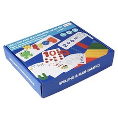 Oh Baby Laugh 數字運算 + 英文字母配對教具套裝 1-10數字配對卡 a-z小寫英文字母 雙面英文單字卡28張 彩色數數棒100支, 1組