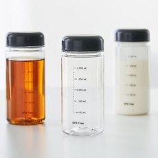 comet Tritan刻度標示水瓶, 黑色, 3個, 350ml