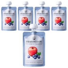 FRAIS BELLON 孩童水果泥, 蘋果藍莓口味, 100g, 5包