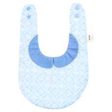 印花樂 小圓領口水巾 玻璃海棠 薄霧藍 30 x 20cm 輕巧吸水, 1條