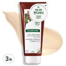 KLORANE 蔻蘿蘭 奎寧雪絨花潤髮乳 草本木質香, 200ml, 3個