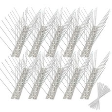 DING DONG PET 驅鴿刺釘 25公分 + 束線帶 10入 套組, 1套