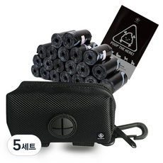 딩동펫 클러치 + 똥츄 배변봉투 300p 세트, 블랙, 5세트